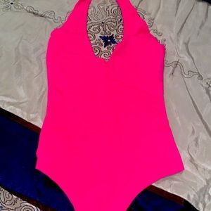 Pink Halter Bodysuit